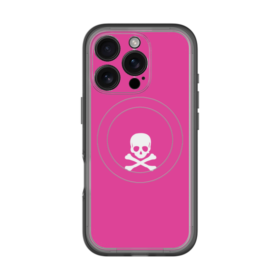スリムプロテクションプレミアムケース with MagSafe［ スカル - Pink ］