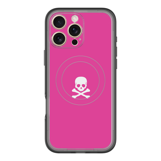 スリムプロテクションプレミアムケース with MagSafe［ スカル - Pink ］