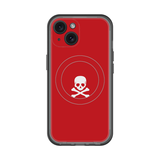 スリムプロテクションプレミアムケース with MagSafe［ スカル - Red ］