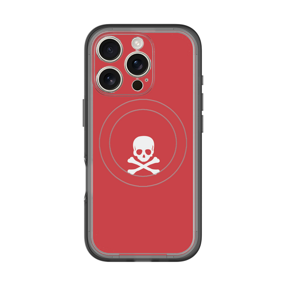 スリムプロテクションプレミアムケース with MagSafe［ スカル - Red ］