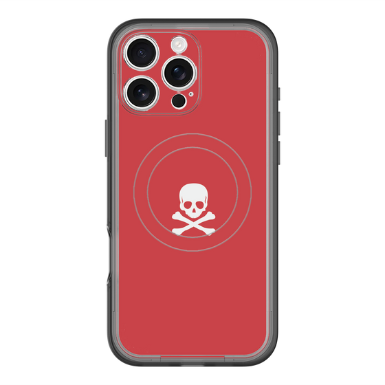 スリムプロテクションプレミアムケース with MagSafe［ スカル - Red ］