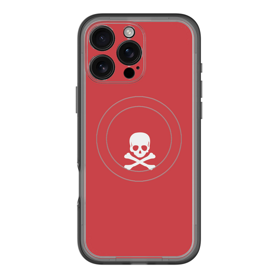 スリムプロテクションプレミアムケース with MagSafe［ スカル - Red ］