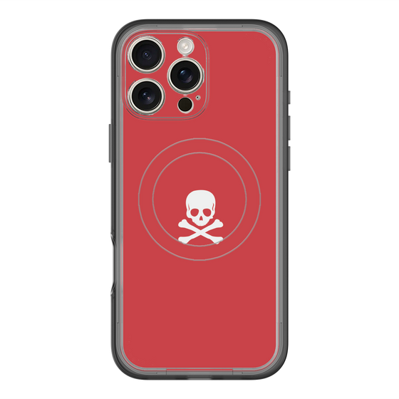 スリムプロテクションプレミアムケース with MagSafe［ スカル - Red ］