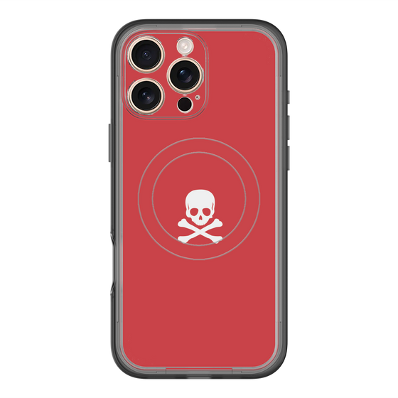 スリムプロテクションプレミアムケース with MagSafe［ スカル - Red ］