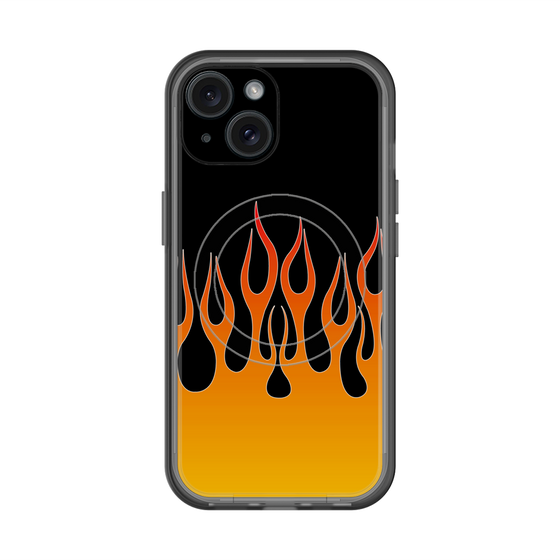スリムプロテクションプレミアムケース with MagSafe［ 炎 - Orange ］