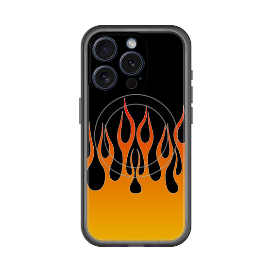 スリムプロテクションプレミアムケース with MagSafe［ 炎 - Orange ］