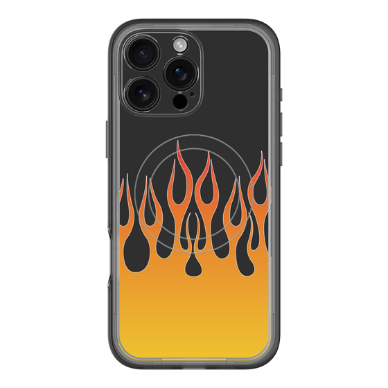 スリムプロテクションプレミアムケース with MagSafe［ 炎 - Orange ］