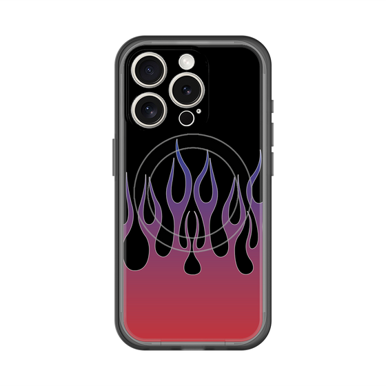 スリムプロテクションプレミアムケース with MagSafe［ 炎 - Red ］