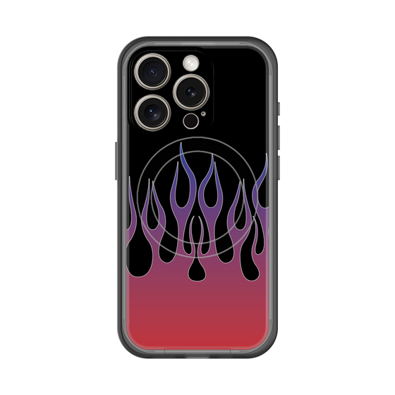 スリムプロテクションプレミアムケース with MagSafe［ 炎 - Red ］