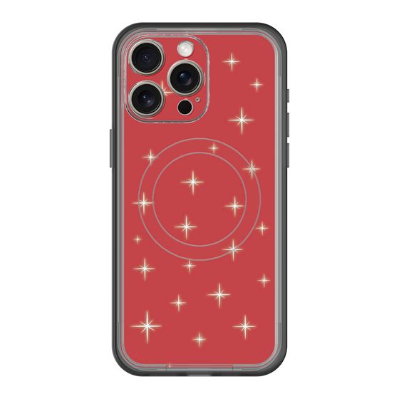 スリムプロテクションプレミアムケース with MagSafe［ Glitter - Red ］