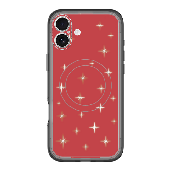 スリムプロテクションプレミアムケース with MagSafe［ Glitter - Red ］