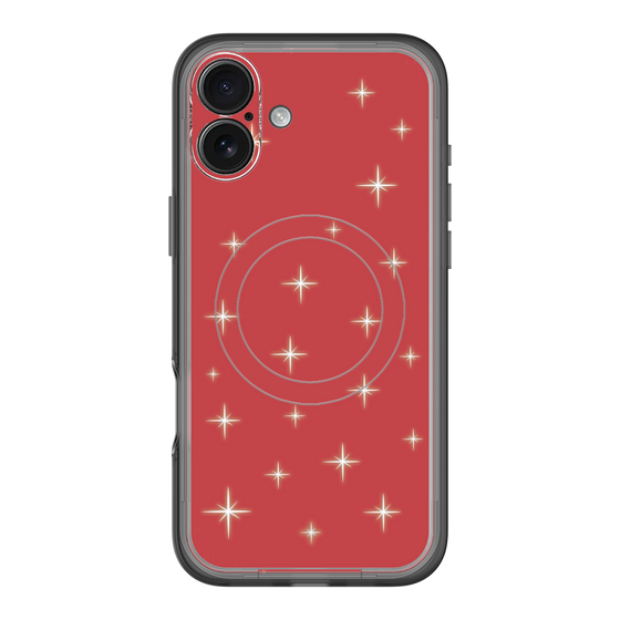 スリムプロテクションプレミアムケース with MagSafe［ Glitter - Red ］