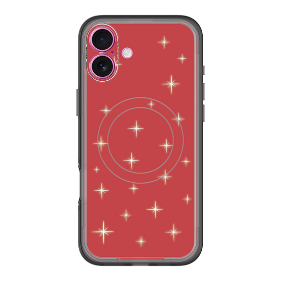 スリムプロテクションプレミアムケース with MagSafe［ Glitter - Red ］