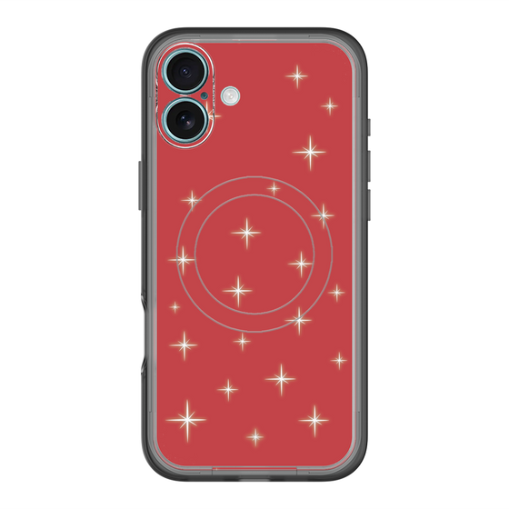 スリムプロテクションプレミアムケース with MagSafe［ Glitter - Red ］