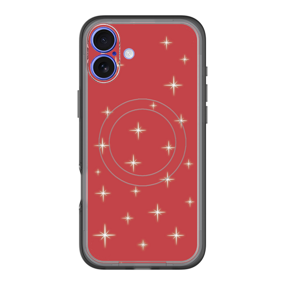 スリムプロテクションプレミアムケース with MagSafe［ Glitter - Red ］