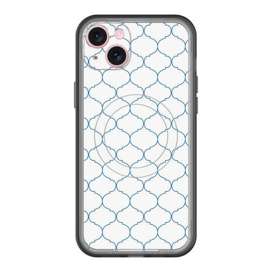 スリムプロテクションプレミアムケース with MagSafe［ Moroccan1 -Blue ］