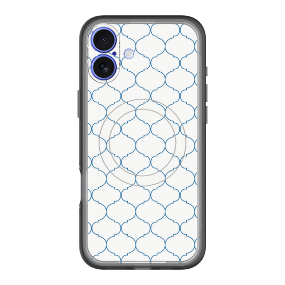 スリムプロテクションプレミアムケース with MagSafe［ Moroccan1 -Blue ］