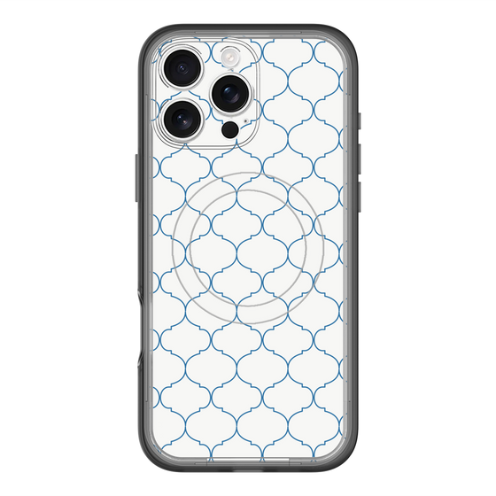 スリムプロテクションプレミアムケース with MagSafe［ Moroccan1 -Blue ］