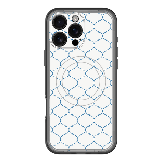 スリムプロテクションプレミアムケース with MagSafe［ Moroccan1 -Blue ］