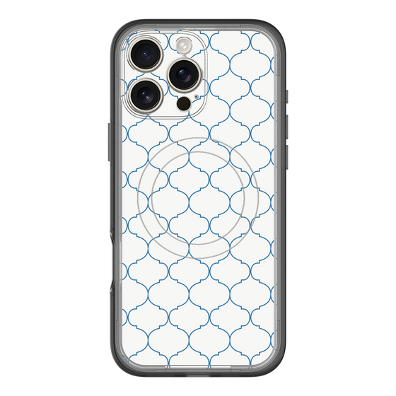スリムプロテクションプレミアムケース with MagSafe［ Moroccan1 -Blue ］