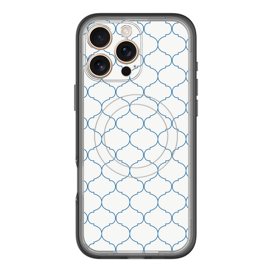 スリムプロテクションプレミアムケース with MagSafe［ Moroccan1 -Blue ］