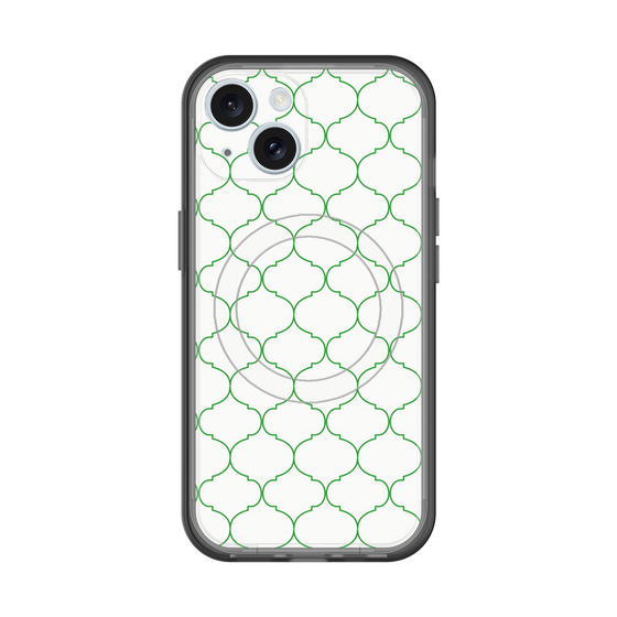 スリムプロテクションプレミアムケース with MagSafe［ Moroccan1 -Green ］