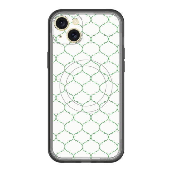 スリムプロテクションプレミアムケース with MagSafe［ Moroccan1 -Green ］