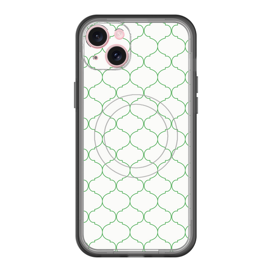 スリムプロテクションプレミアムケース with MagSafe［ Moroccan1 -Green ］