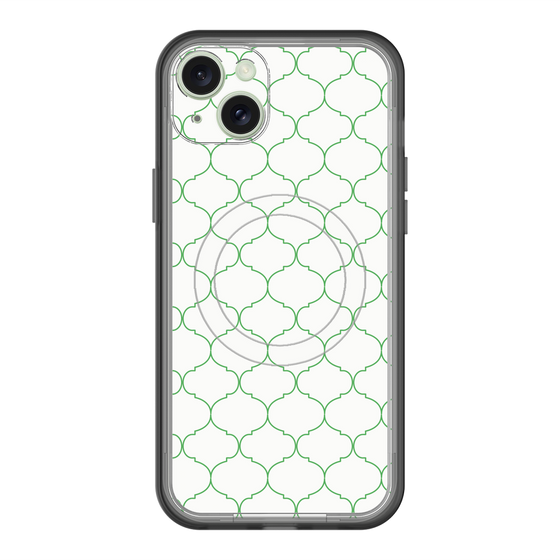 スリムプロテクションプレミアムケース with MagSafe［ Moroccan1 -Green ］