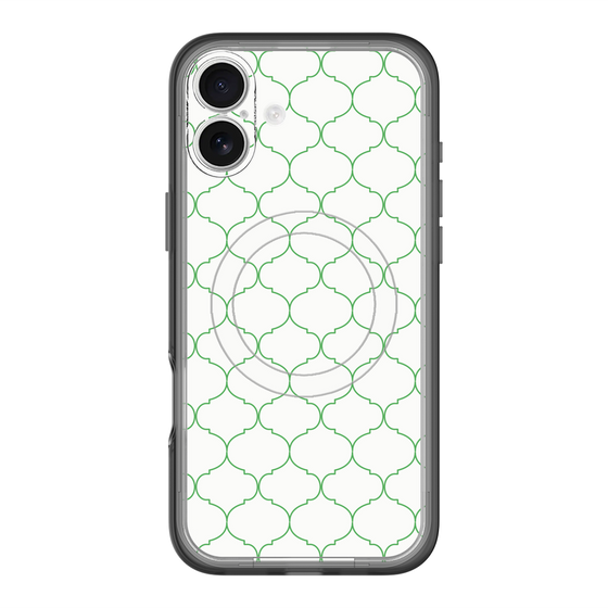 スリムプロテクションプレミアムケース with MagSafe［ Moroccan1 -Green ］