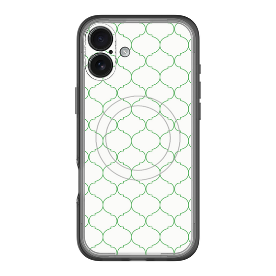 スリムプロテクションプレミアムケース with MagSafe［ Moroccan1 -Green ］