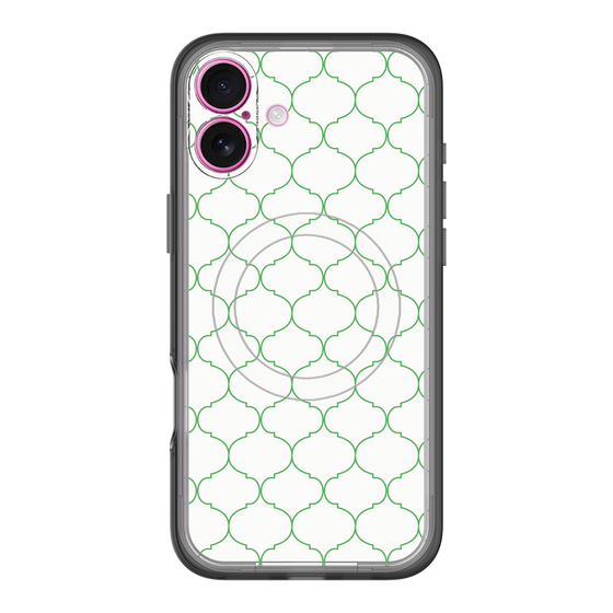 スリムプロテクションプレミアムケース with MagSafe［ Moroccan1 -Green ］