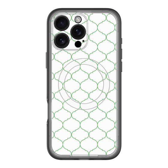 スリムプロテクションプレミアムケース with MagSafe［ Moroccan1 -Green ］
