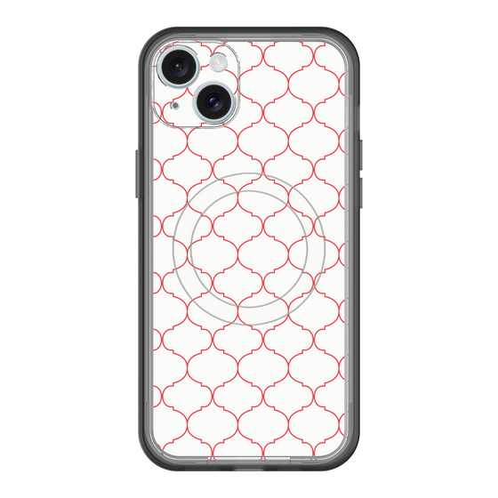 スリムプロテクションプレミアムケース with MagSafe［ Moroccan1 -Red ］