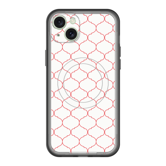スリムプロテクションプレミアムケース with MagSafe［ Moroccan1 -Red ］