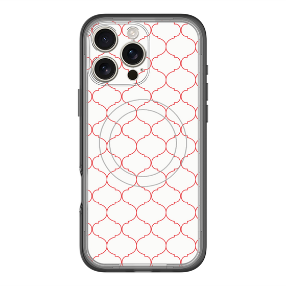 スリムプロテクションプレミアムケース with MagSafe［ Moroccan1 -Red ］