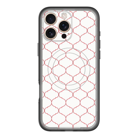 スリムプロテクションプレミアムケース with MagSafe［ Moroccan1 -Red ］