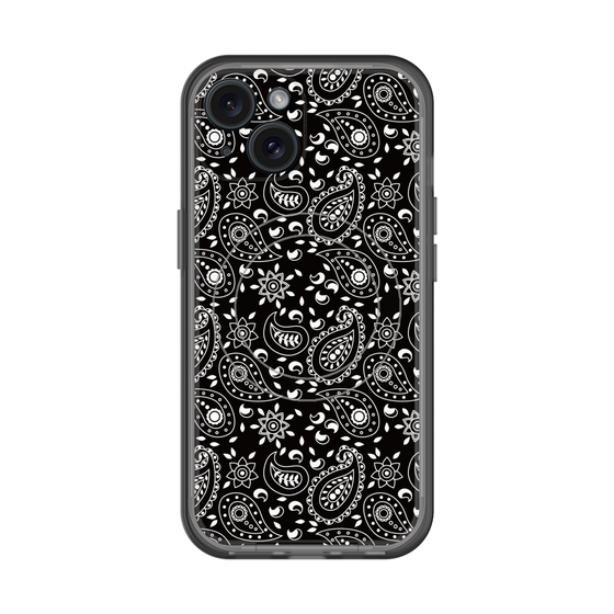 スリムプロテクションプレミアムケース with MagSafe［ ペイズリー - Black ］