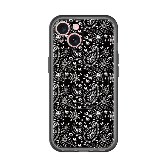 スリムプロテクションプレミアムケース with MagSafe［ ペイズリー - Black ］