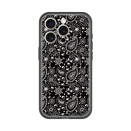 スリムプロテクションプレミアムケース with MagSafe［ ペイズリー - Black ］