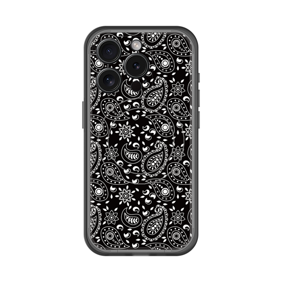スリムプロテクションプレミアムケース with MagSafe［ ペイズリー - Black ］