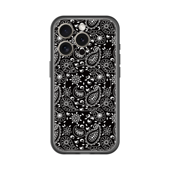 スリムプロテクションプレミアムケース with MagSafe［ ペイズリー - Black ］