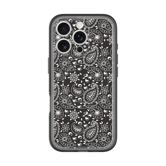 スリムプロテクションプレミアムケース with MagSafe［ ペイズリー - Black ］