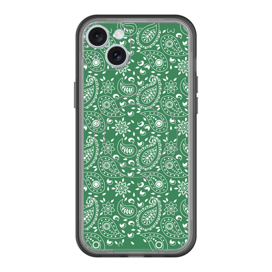 スリムプロテクションプレミアムケース with MagSafe［ ペイズリー - Green ］