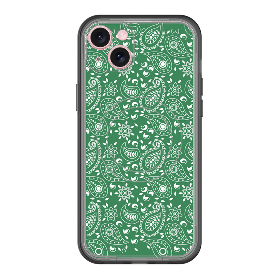 スリムプロテクションプレミアムケース with MagSafe［ ペイズリー - Green ］