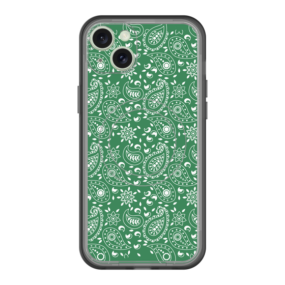 スリムプロテクションプレミアムケース with MagSafe［ ペイズリー - Green ］