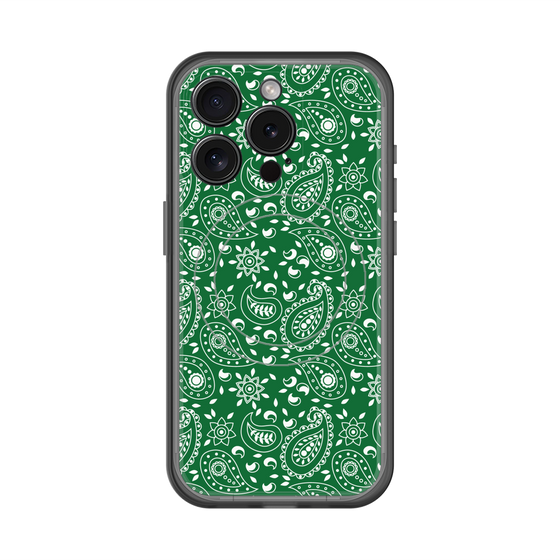 スリムプロテクションプレミアムケース with MagSafe［ ペイズリー - Green ］