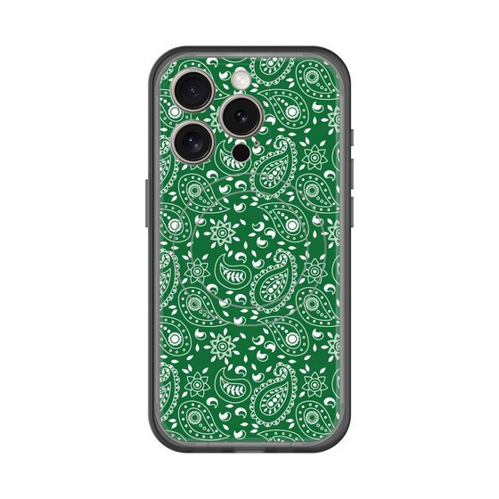 スリムプロテクションプレミアムケース with MagSafe［ ペイズリー - Green ］