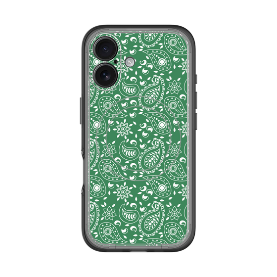 スリムプロテクションプレミアムケース with MagSafe［ ペイズリー - Green ］