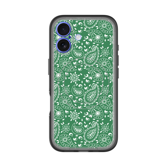 スリムプロテクションプレミアムケース with MagSafe［ ペイズリー - Green ］